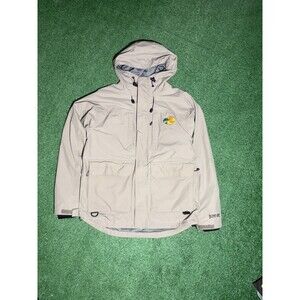 Bass Pro Shops Mens Coat Medium M Tan Bonedry Nylon Hooded Fishing Outdoor Parka